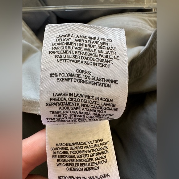 Mountain Hardware Grey Cinched Bottom Full Length Hiking Athletic Pants size 8 - Picture 7 of 9